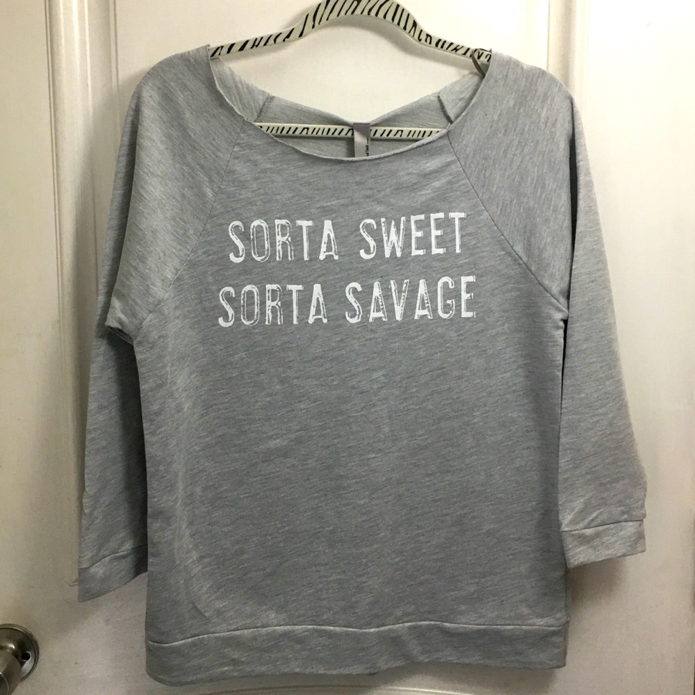 Thin gray long sleeve/sweatshirt